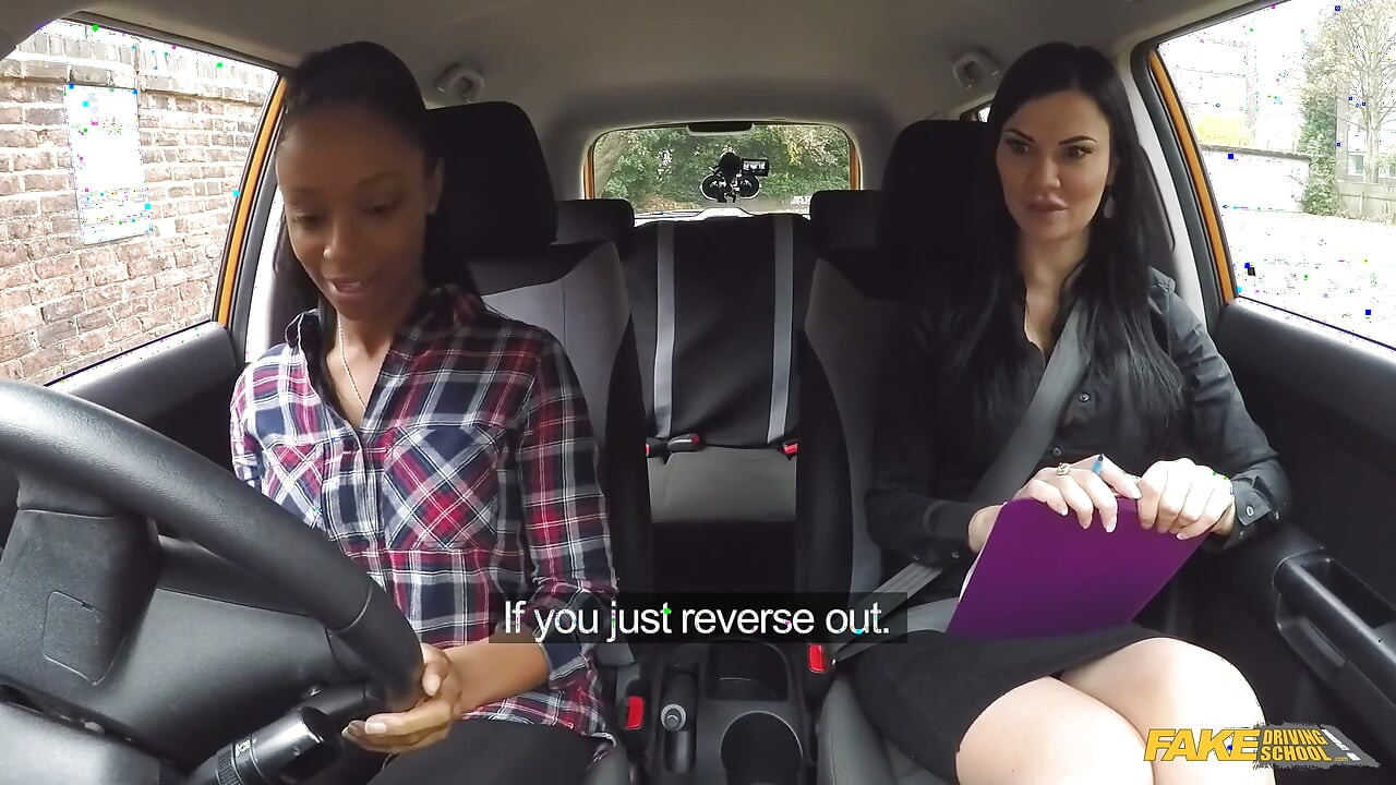 Fake Driving College - Fake Driving College Examiner Trades a Make-up Test for a Hot All-girl Pussy Eating Session
