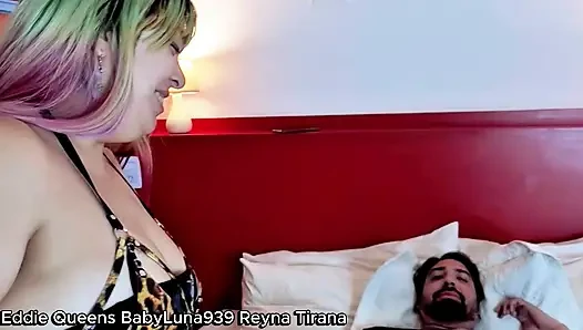 Terrible Slave BBW Milf Reyna Tirana rides my boyfriend Eddie Queens and dominates him, not expecting that I know. Part 1