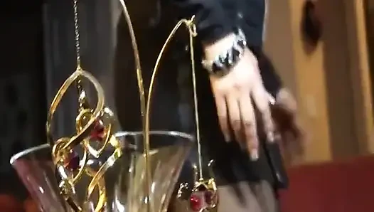 A hot MILF and a big boobed slut have lesbian sex