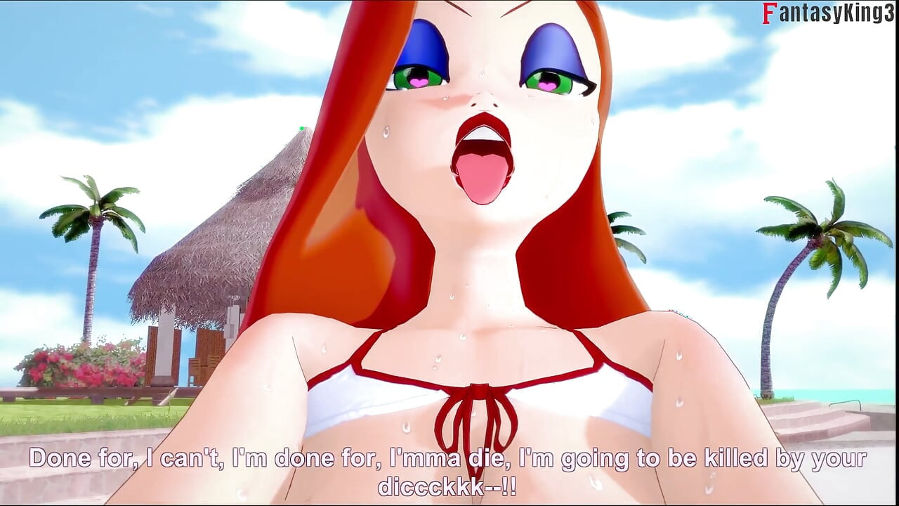 Jessica rabbit wird im öffentlichen pool gefickt
