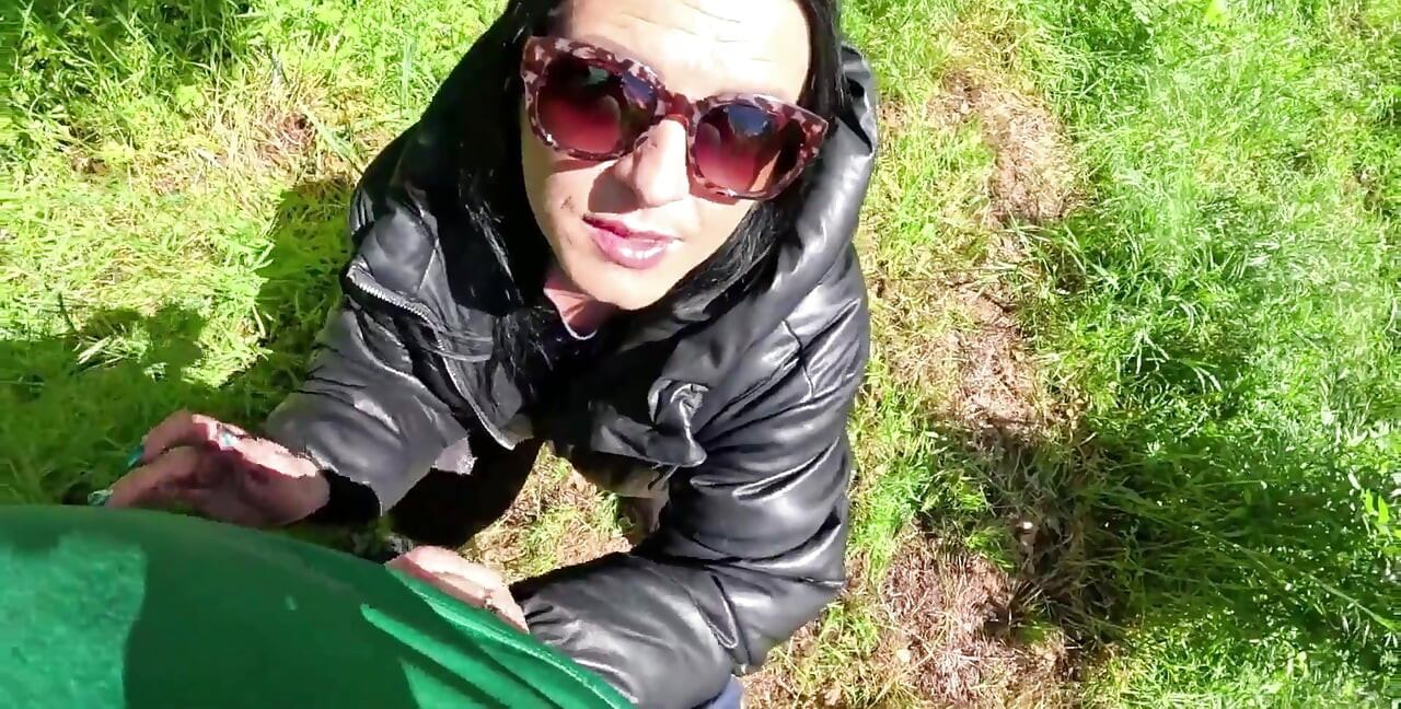 Outdoor Deepthroat, Rough Facefucking and Cum All Over My Downjacket