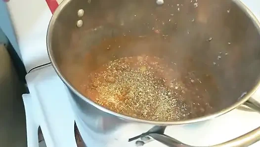 Döl pişirilmiş 3 pırasa chili ve yağlı elle muamele