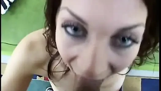 Horny babe likes it when a hard pole penetrates her wet pussy
