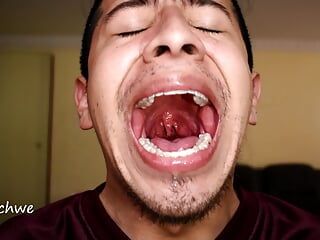 Tongue and saliva fetish