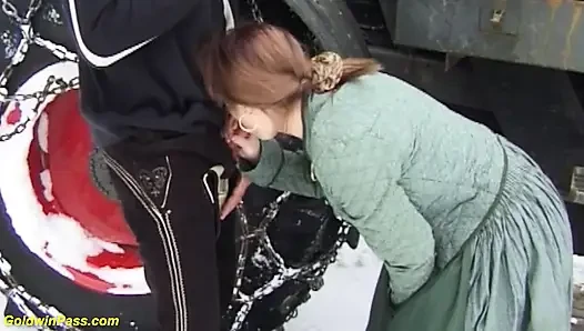 German chubby farmer's stepdaughter fucked