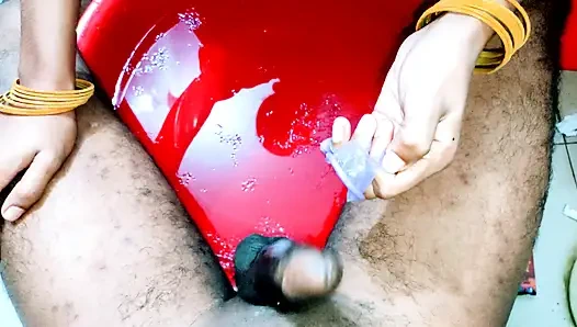 Hintli desi köylü karısının temiz tıraşlı penisi kocasının Hintli pron videoları tarafından sikiliyor