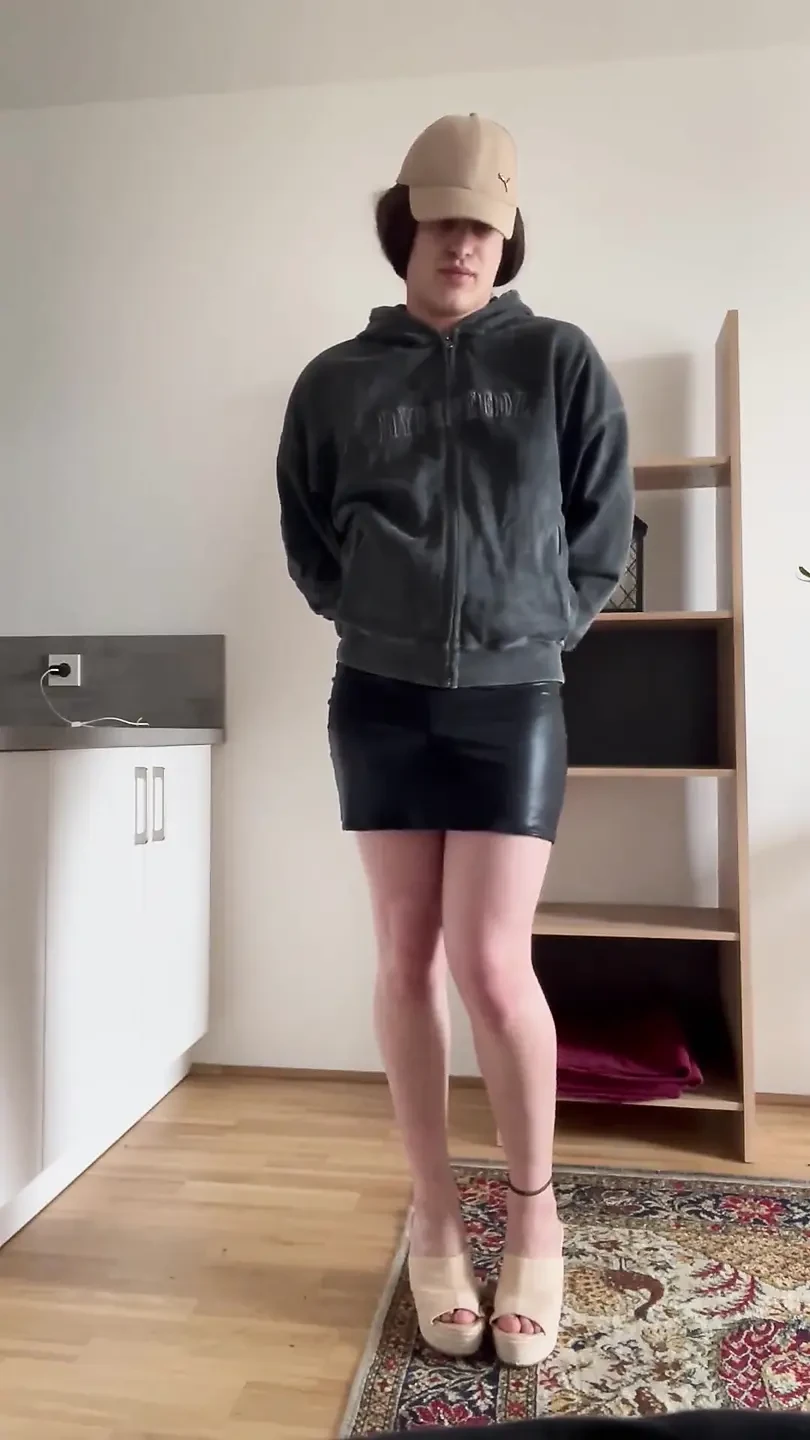 Femboy Crossdresser Strip Naked Tease