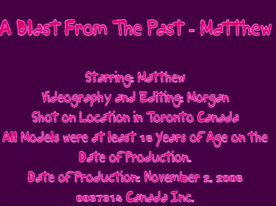 A blast from the past - Matthew2