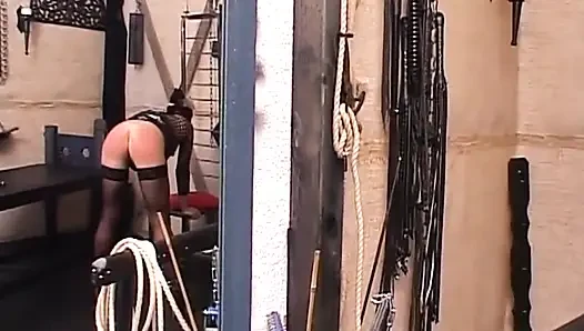 Mature Blonde Sub Gets Bound and Whipped Wildly