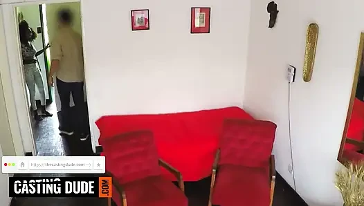 This innocent EBONY AMATEUR said just the interview... got her pussy POUNDED on the couch instead
