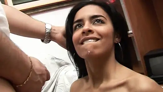 Amazing blowjob for a cock cumming in her mouth