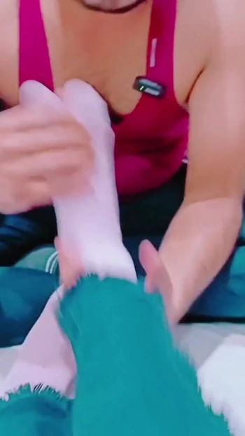 Powerful moment from "Goddess Fatima Sock Lick"