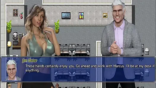 Die büro-ehefrau # 21 - Stacy gab marcus einen handjob und lutschte das sperma ab