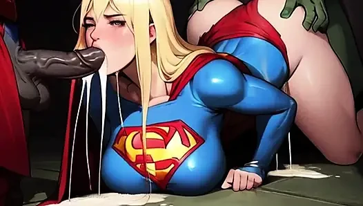 Supergirl Gets Tied Up And Penetrated!