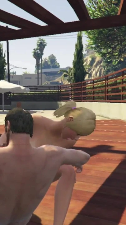 Spectacular moment from "Tracey De Santa have sex with trevor in her neighbor's backyard"
