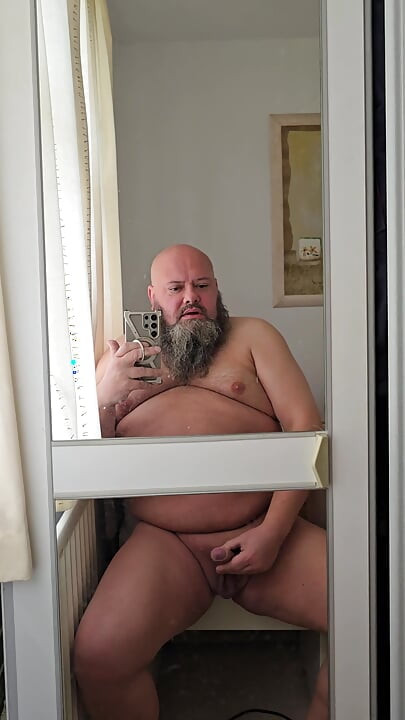 Seated Mirror Masturbation