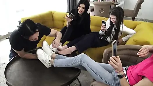 Brat Girls have fun with their slave