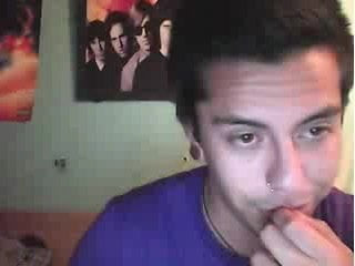 Straight guys feet on webcam #396