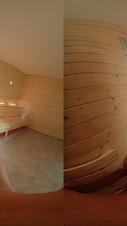 Iconic moment from "Fuck Me in the Sauna - Virtual Real Porn"