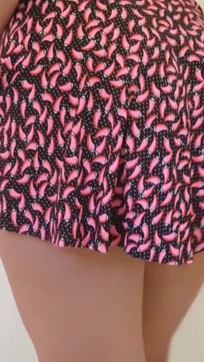 Hot wife trying on sexy micro dresses without panties. | Clip 1