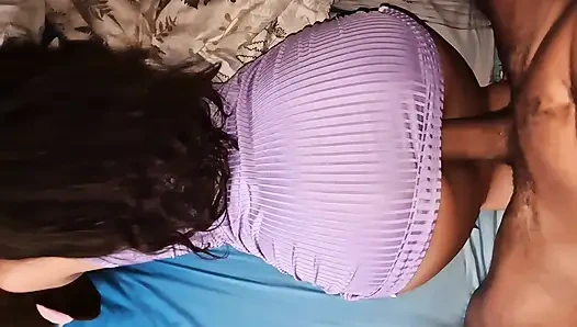 Sister-in-law stayed home alone, she left the door of her room open to provoke me lying down in a short dress without panties