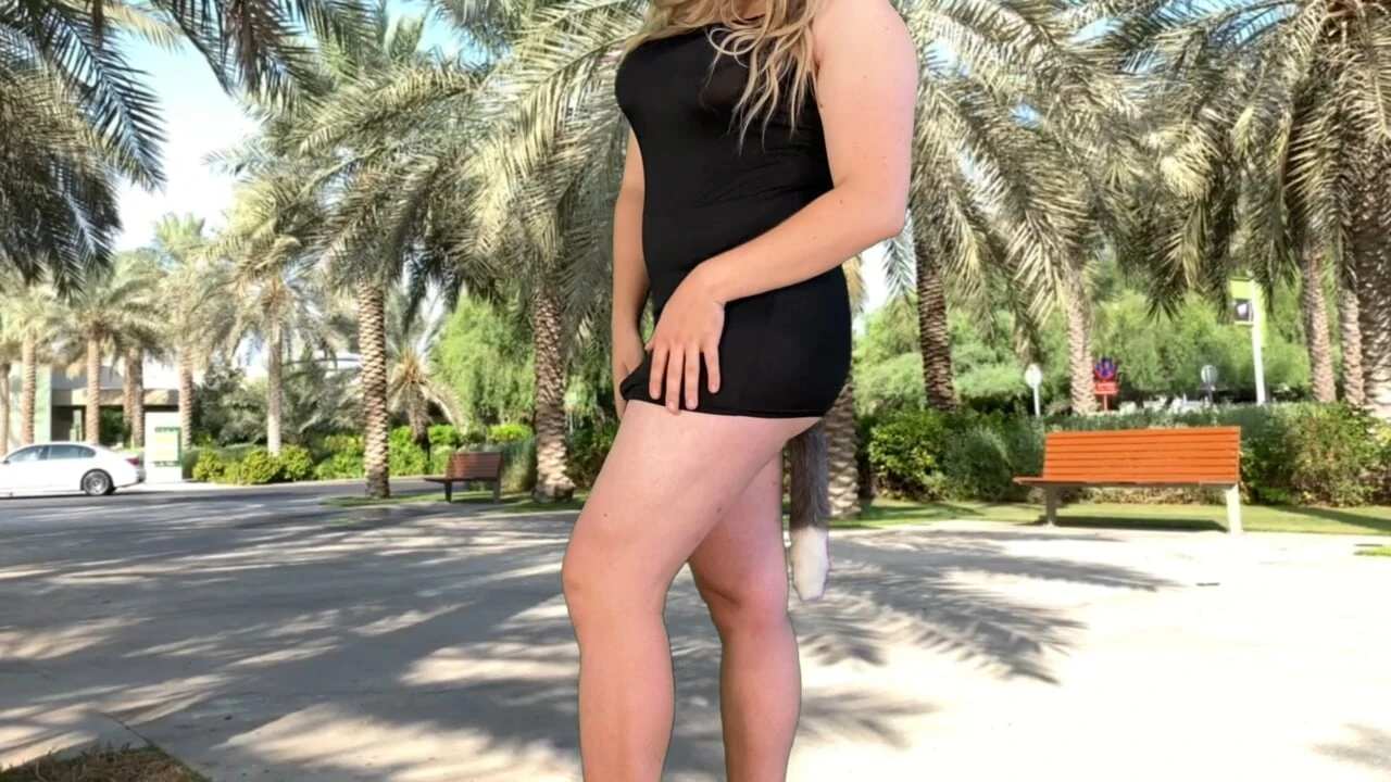 Publiczny warkocz analny crossdresser