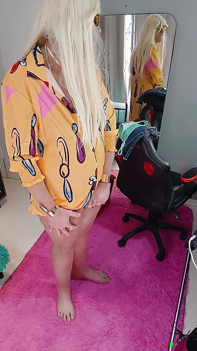 A Cute New Dress, Then Taking off My Bikini and Getting My Ass All Oiled up... and Finishing with Another Orgasm.