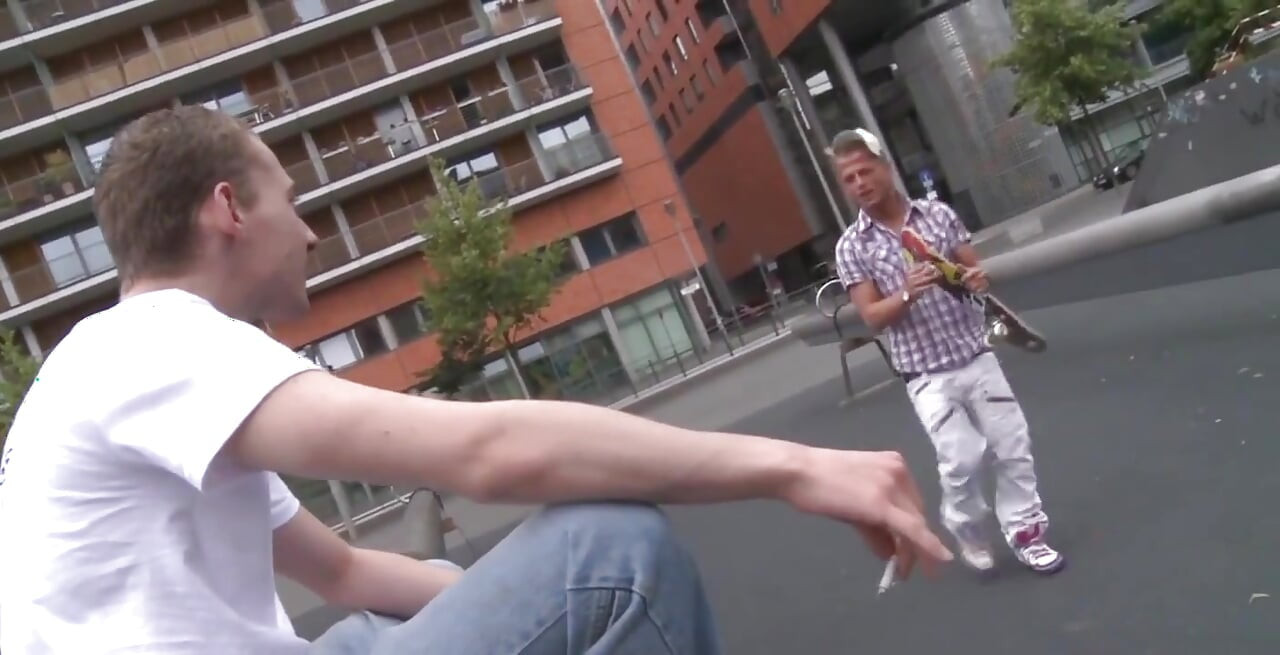 German Skater Boys Kriss and Malte Are Horny for a Hot Session on the Roof. if You Into Blond German Twinks, Uncut Cocks and Hot