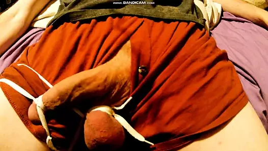 Wrist Binding porn video – binding my balls and cocl to my leg