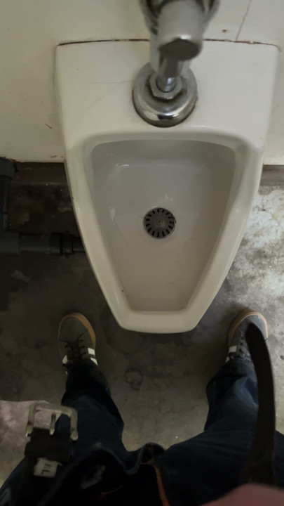 Quick Piss In Filthy Public Bathroom