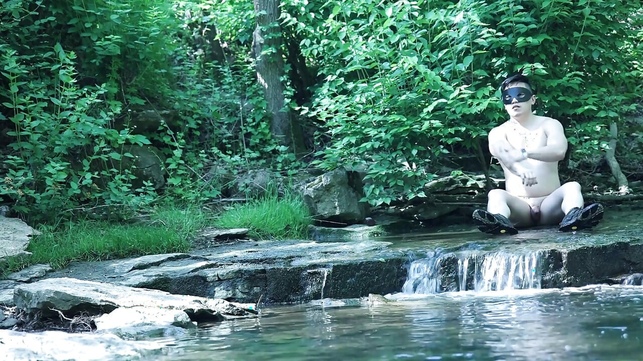 Flexing by the Waterfall, Trying to Sneak a Little Private Moment…