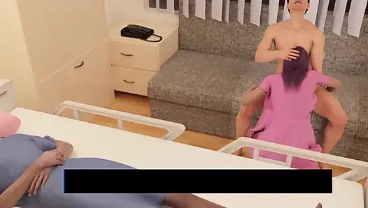 Nurse Wife Sucking Stranger Huge Cock Infront Of Her Cuckold Husband In Hospital