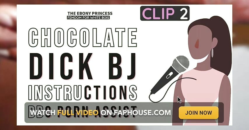 Audio uniquement - Clip 2, la princesse noire suce sa grosse bite juteuse au chocolat