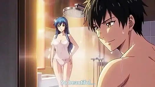 Stepbrother watch stepsister while she is taking shower 3D Anime