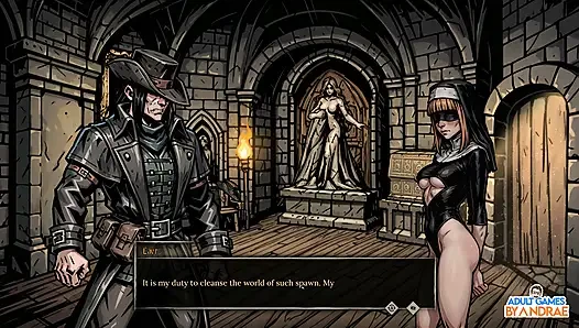 Sexorcism: pengakuan nafsu gameplay bagian 5 - pertarungan bos abbess roala & pertarungan batin