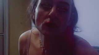 sissy crossdresser BarbaraWhite anal masturbating