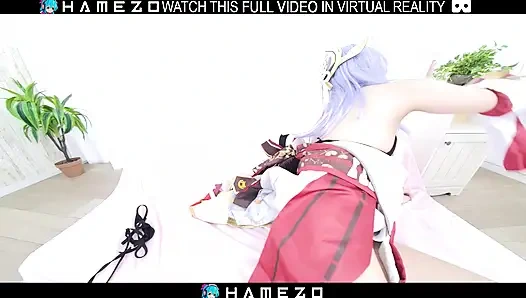Длинноволосая японская крошка Cocona Himekawa трет свою мокрую киску и стонет от удовольствия в VR.
