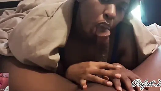 Ebenholz, perfekte lippen - gibt guten gebläst