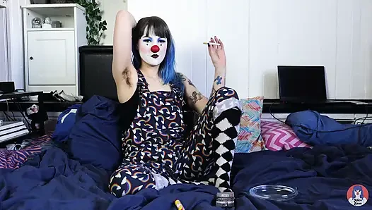 Hairy Clown Smokes