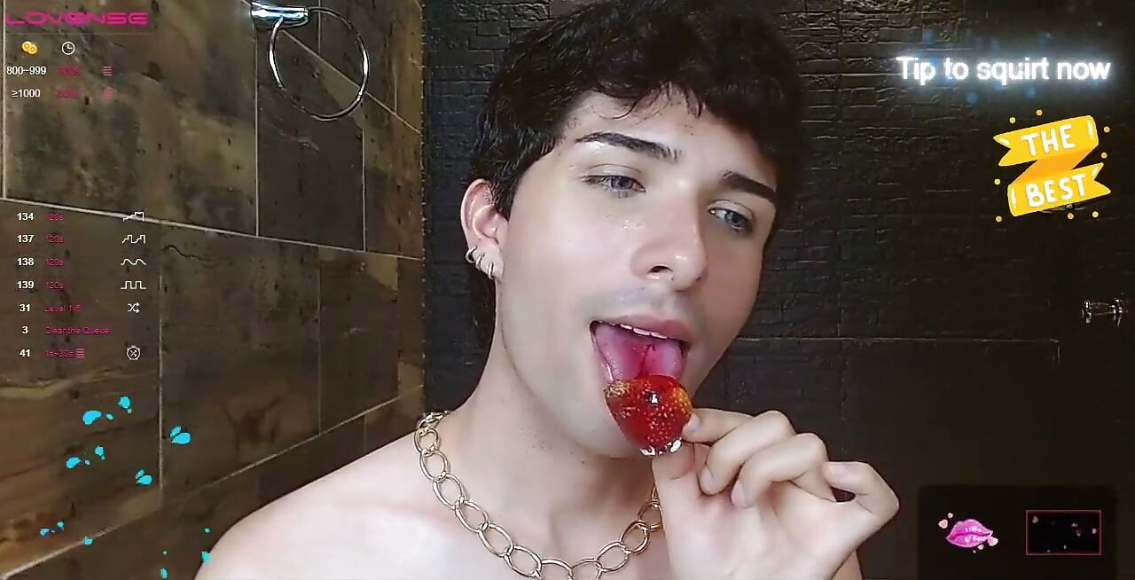 Glutton Eating While Having Sex and Masturbating Naked on Camera