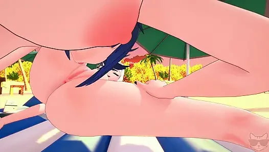 Yelan x Shenhe at the beach (genshin impact) P2 SEX