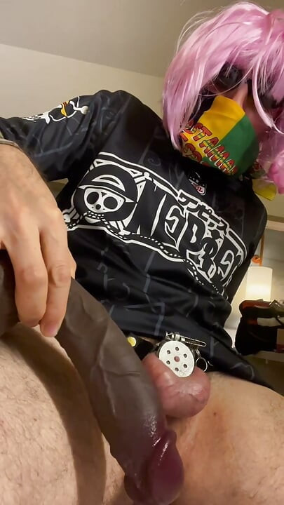 Hot Plapgasm Sissygasm While Locked in Flat Chastity for BNWO