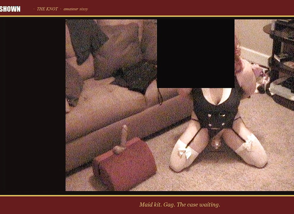 Amateur locked sissy hogtied gagged and presented in chastity