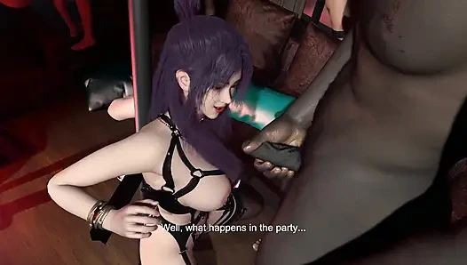 3 boyutlu büyük memeli Asyalı model büyük zenci ile aldatıyor