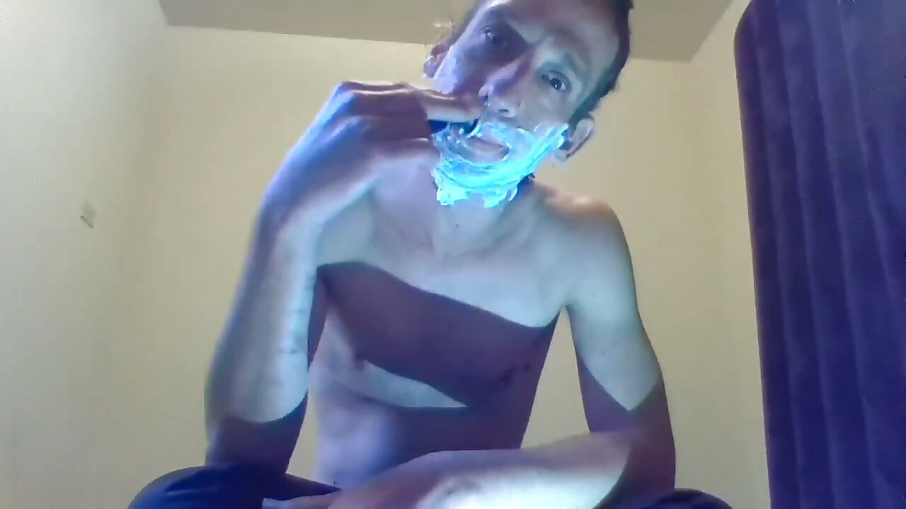 Transgirl Shaving Her Face
