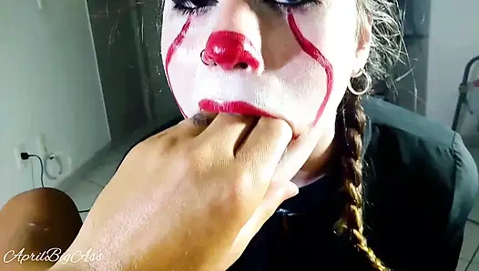 Halloween, IT is addicted to cock and cum, she "swallows everything" 2-3