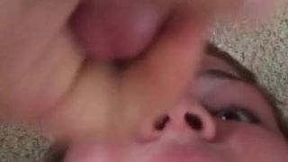 upside down blowjob and swallow
