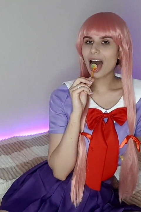 Sweet Time for a Sweet Lassie: Sucking Lollipop and Toying Pussy