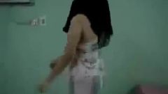 arab girl dancing and teasing with her ass