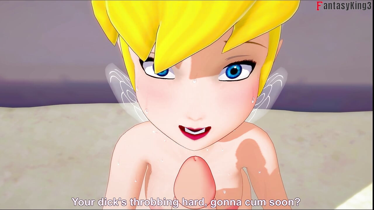 Tinkerbell se ia la trântă pe plajă